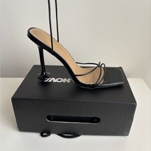 Fashion Nova Black Strappy Heels - Levelle Wrap Up Heels